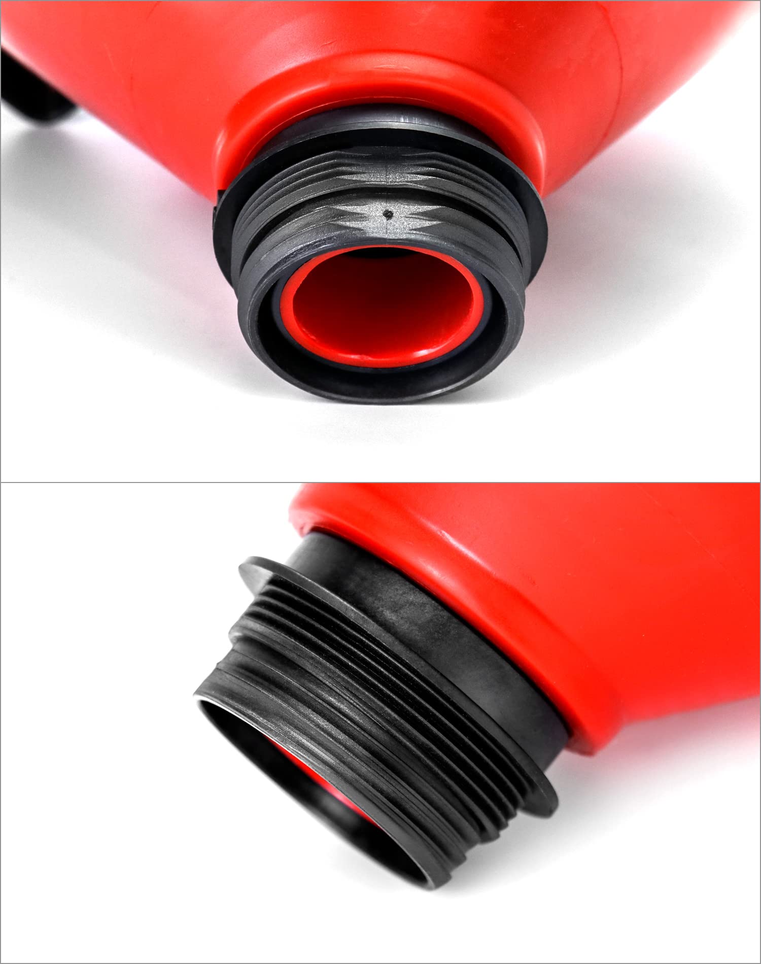 QWORK funnel 2" BSP threaded spout detail for secure drum plug fit