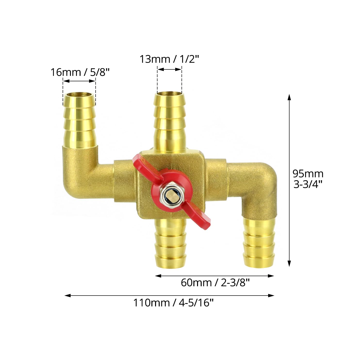 QWORK valve next to ruler for size comparison aiding accurate selection and fit