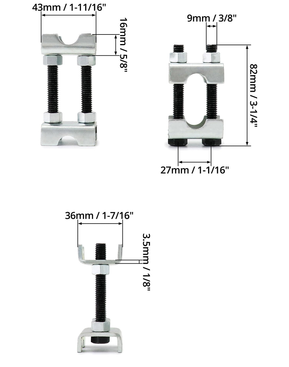 QWORK size comparison next to common tools showing compact kit and garage convenience