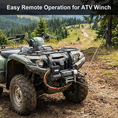 QWORK transmitter button detail for reliable tactile winch commands