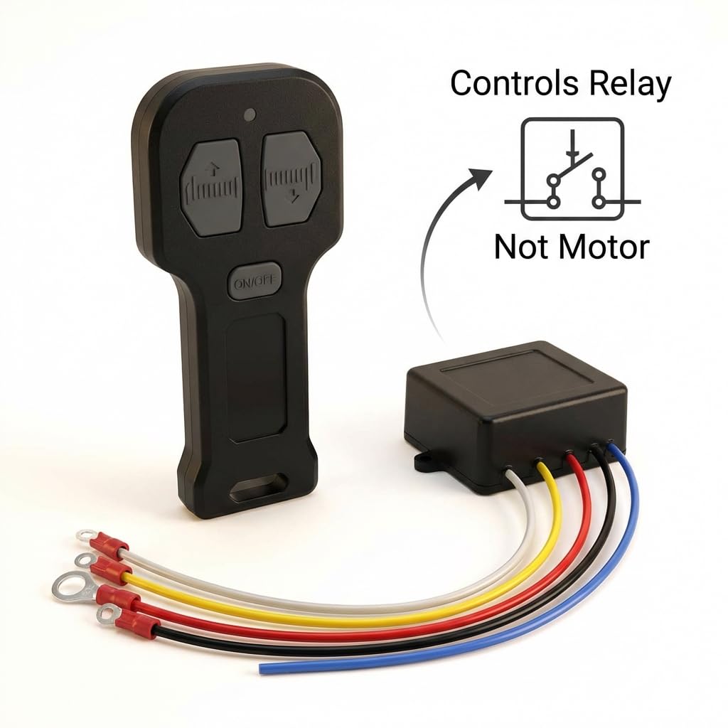 QWORK wireless transmitter front view with ergonomic buttons for easy operation