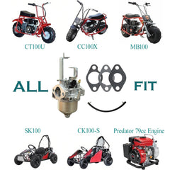QYMOTO carburetor side profile highlighting durable construction and reliability