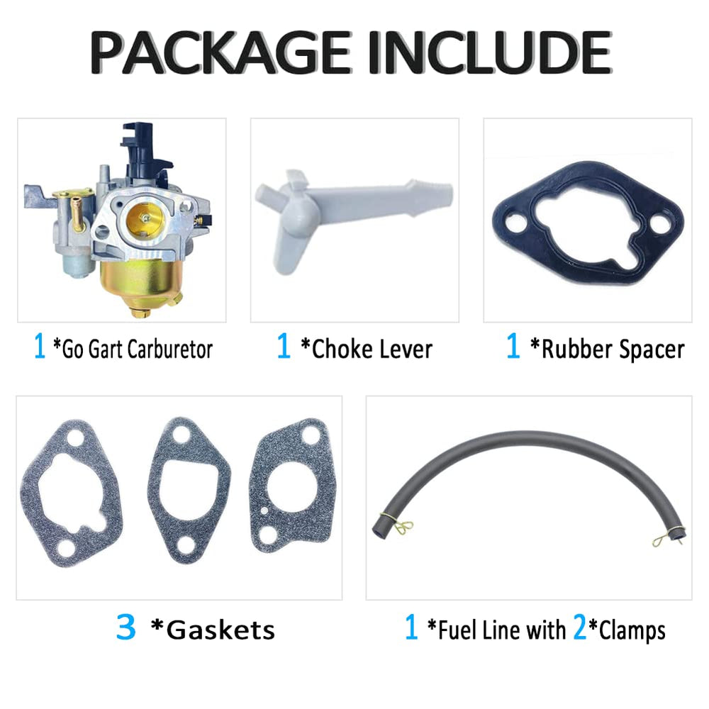 QYMOTO included fuel line and clamps, ready to install for secure connections