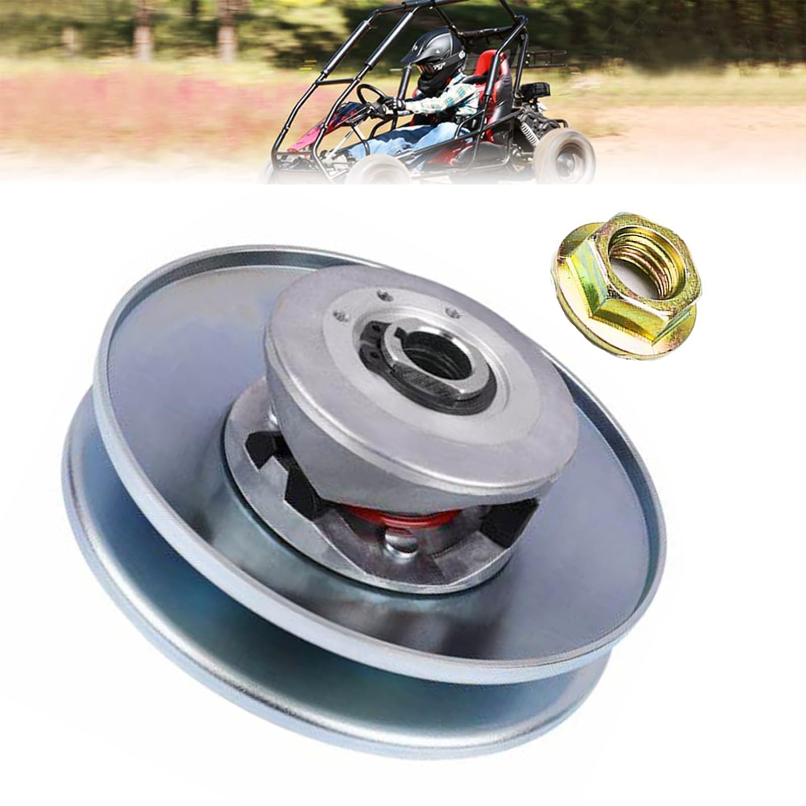 QYMOTO KT196 front view showing clutch profile and venting for reliable engagement