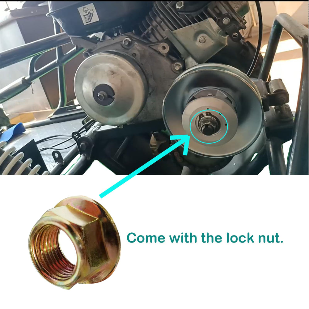 QYMOTO KT196 mounted on a 16mm drive shaft demonstrating correct installation benefit