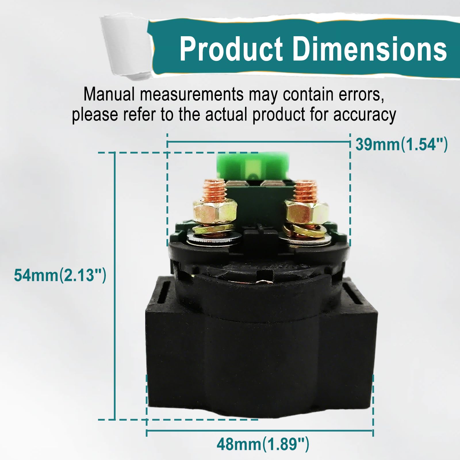 QYMOTO relay size comparison in hand showing compact, serviceable design
