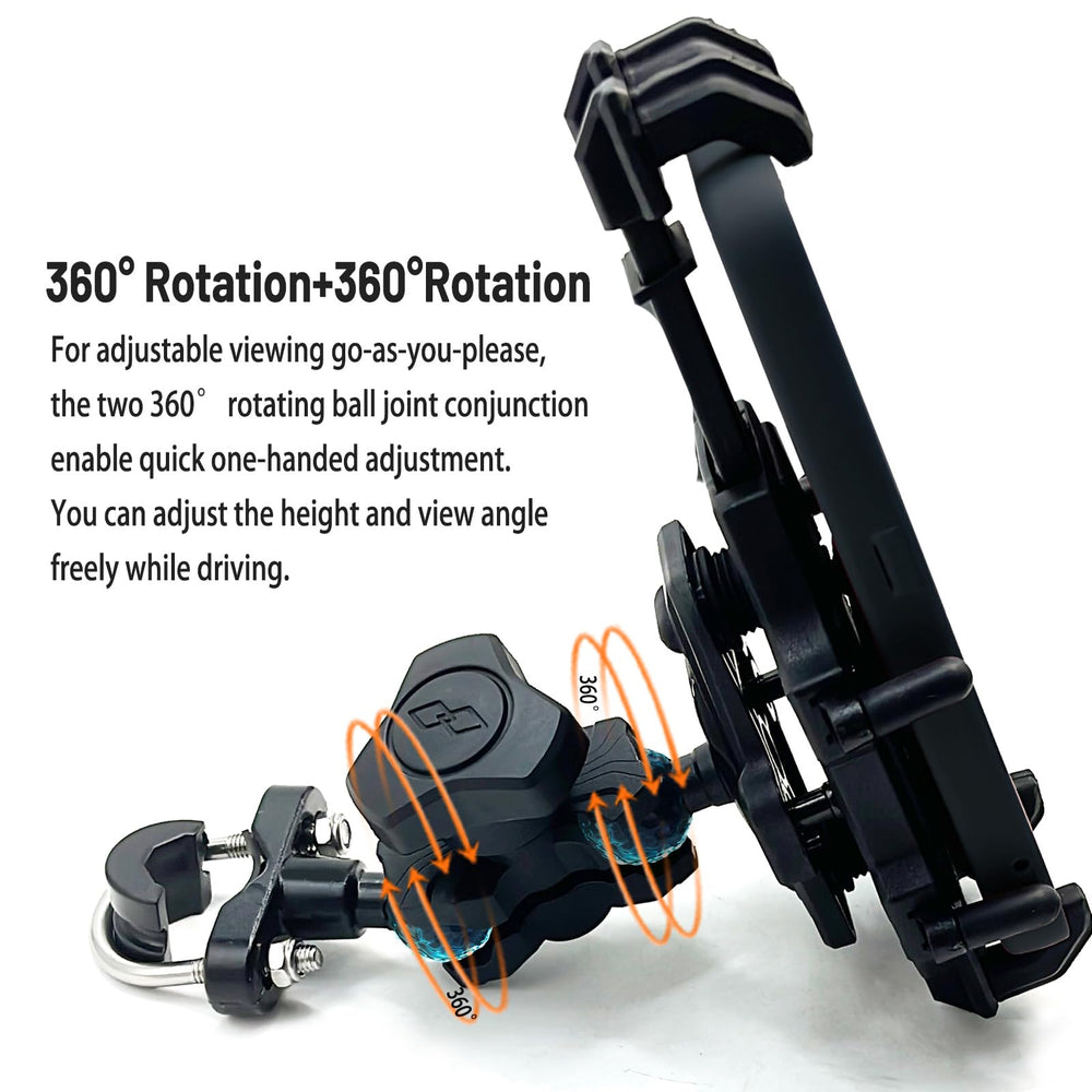 QYMOTO rust-resistant U-bolt attached to handlebar for stable mounting