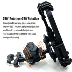 QYMOTO rust-resistant U-bolt attached to handlebar for stable mounting