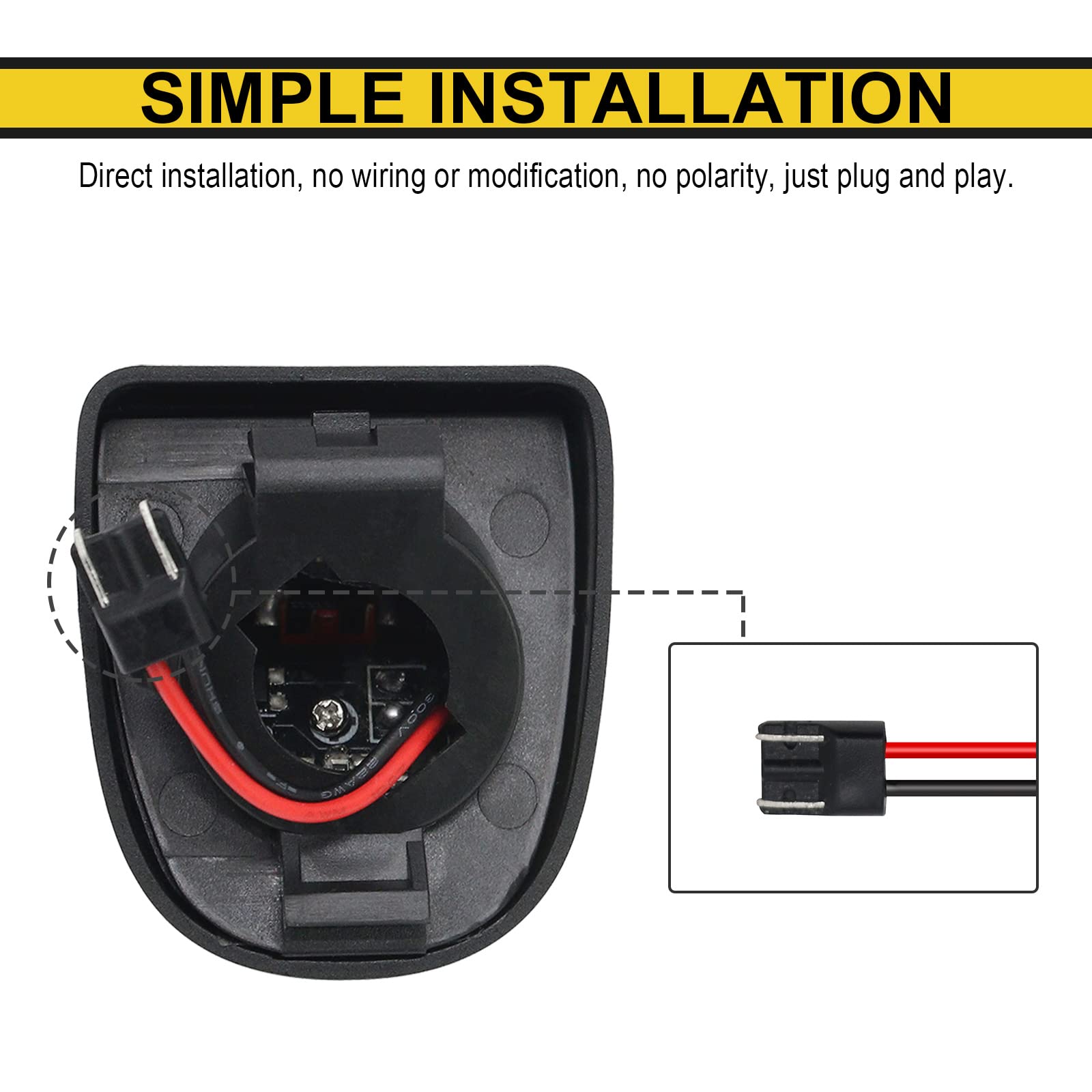 R&F Auto lamp with water droplets showing IP67 protection against weather benefit