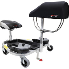 Racatac front overview showing full kneeling creeper for clear workspace mobility