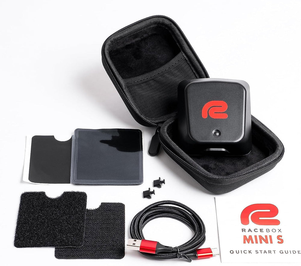 RACEBOX mobile app displaying live data and lap times, instant feedback benefit