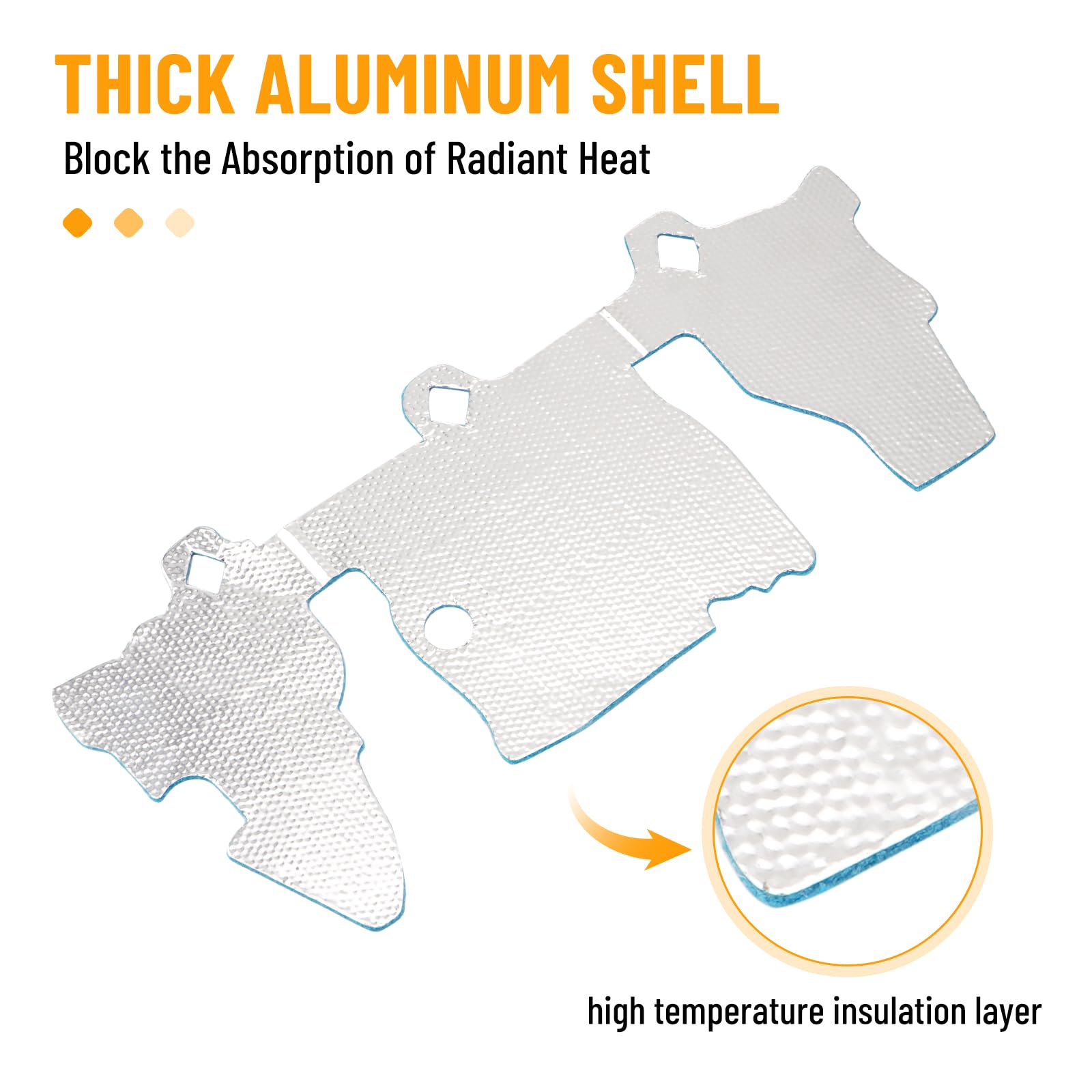 Racewill manifold heat shield close-up highlighting durable aluminum protection