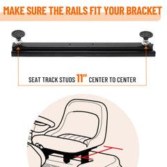 Racewill seat slider installed on go kart showing adjustable seating position benefit