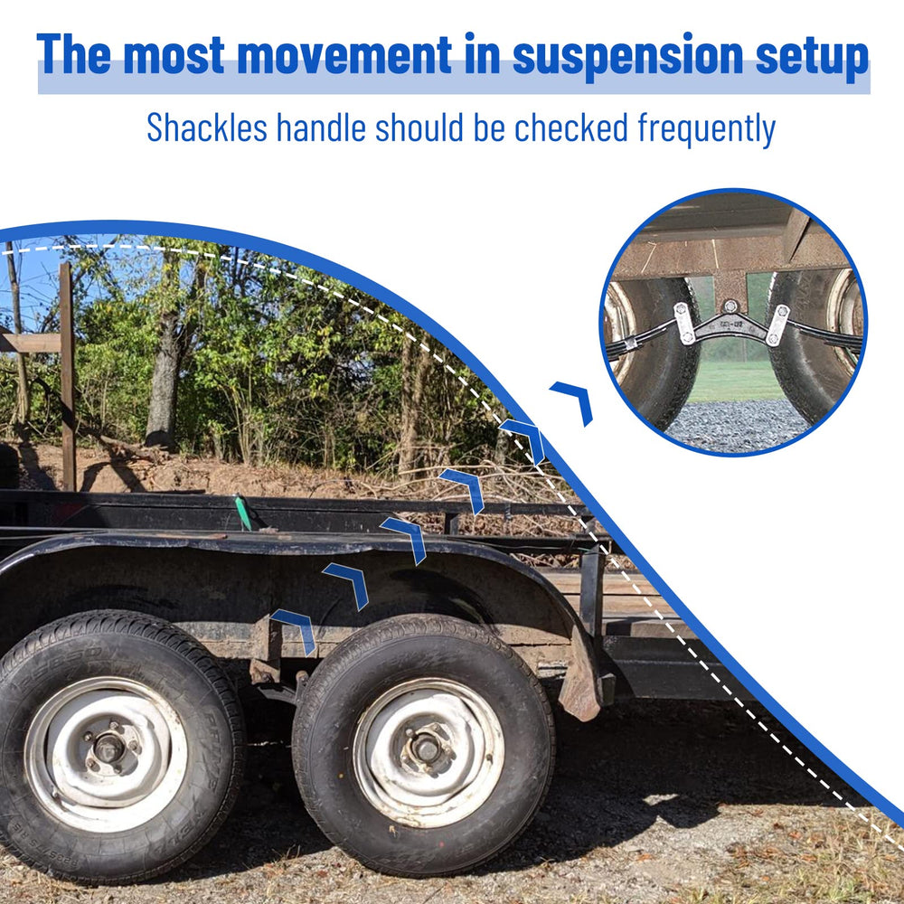 Racewill shackle strap with bolt and nut ready to install for secure suspension