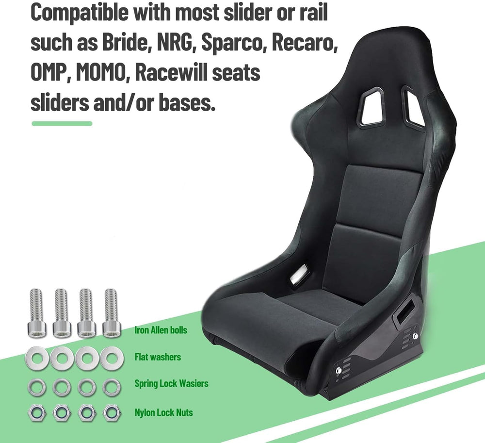 Racewill single bracket packaged ready for one-seat installation