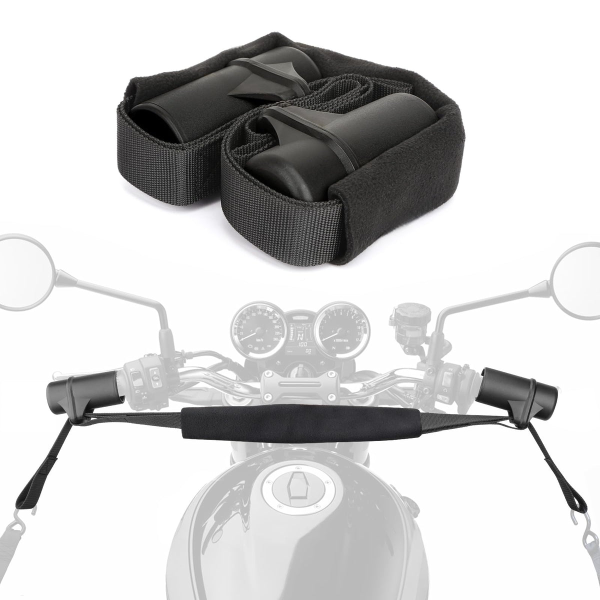 Racrank front packaging showing straps and accessories for fast transport
