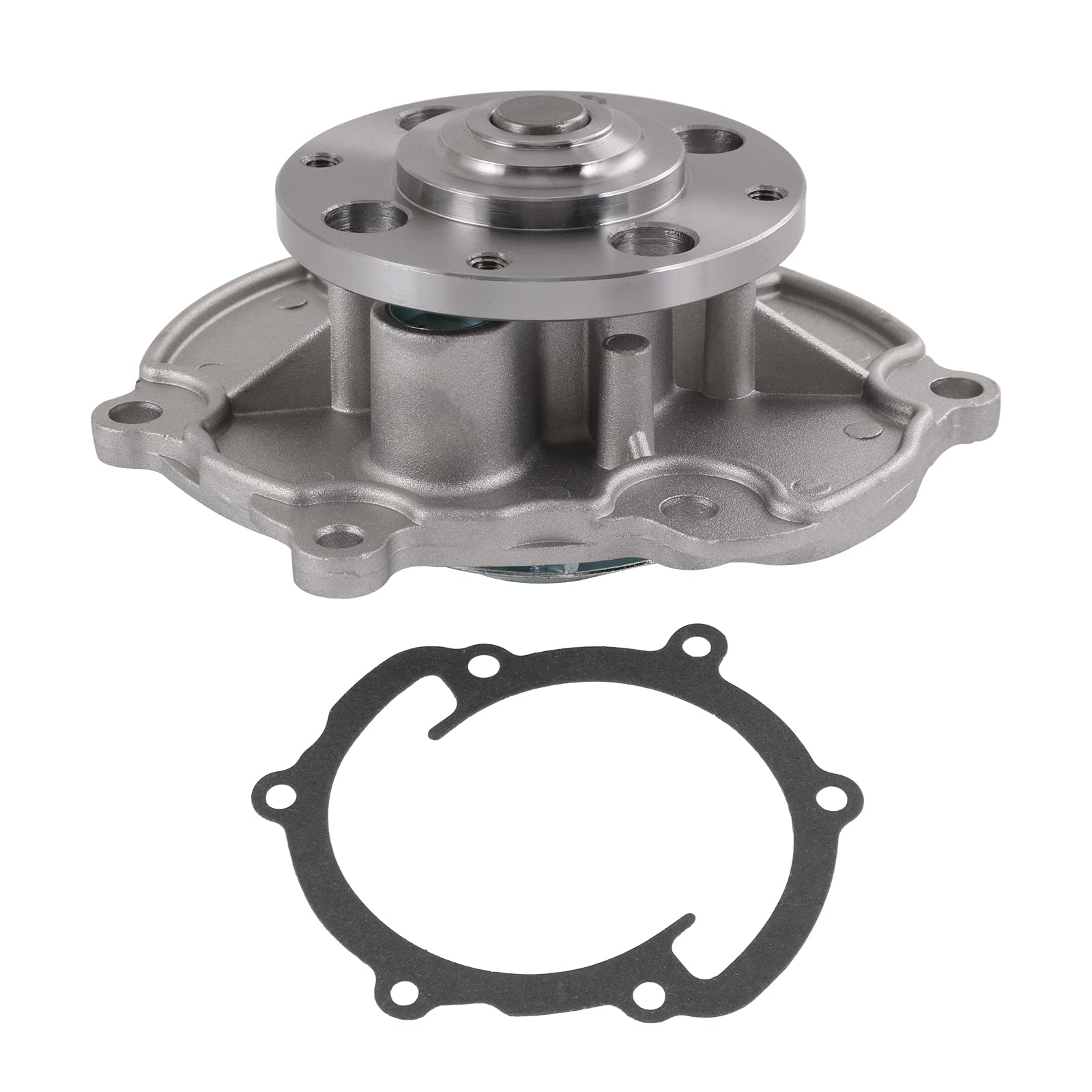 RADHLBNIU front view of water pump showing mounting flanges and ports for accurate fitment