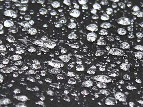 Raggtopp application on convertible top demonstrating protection and water beading benefit