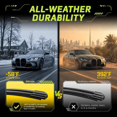 RaidBee installed blades clearing windshield demonstrating improved visibility