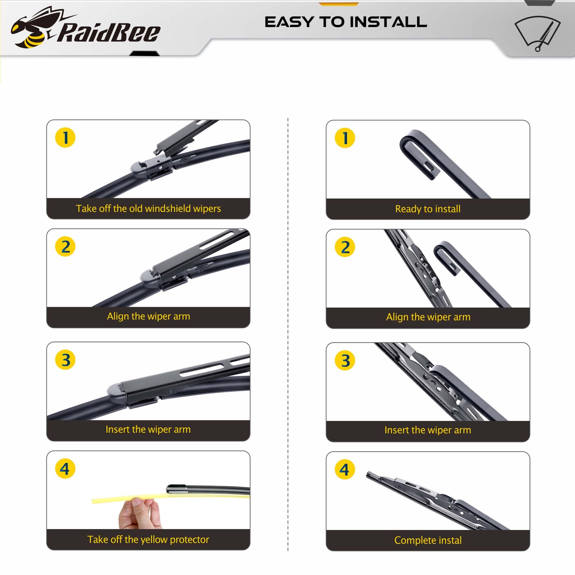 RaidBee blade beside ruler showing exact length and fitment scale