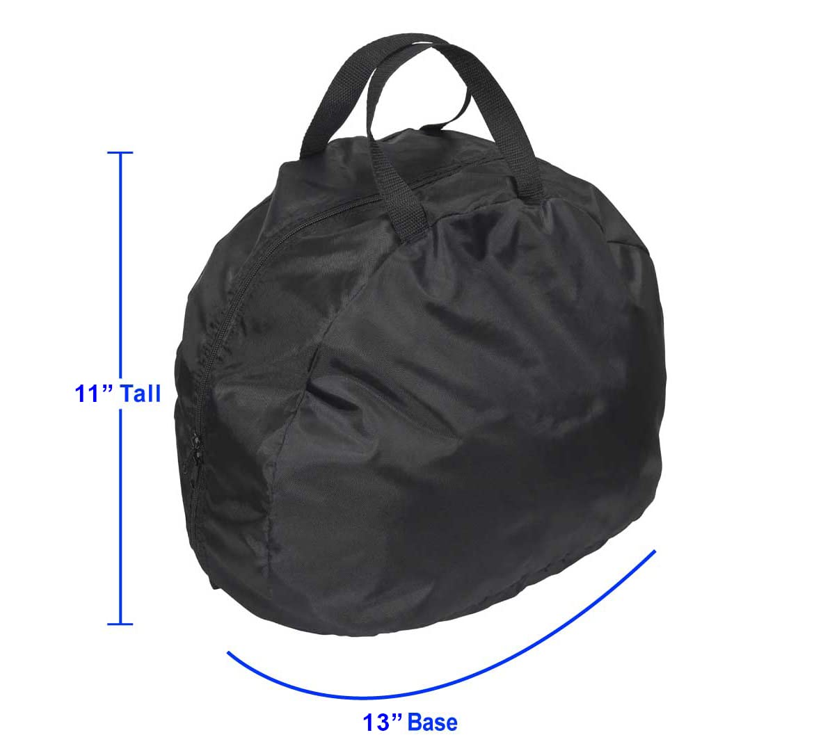 Raider BCS-8B with helmet inside showing fit and size comparison for riders