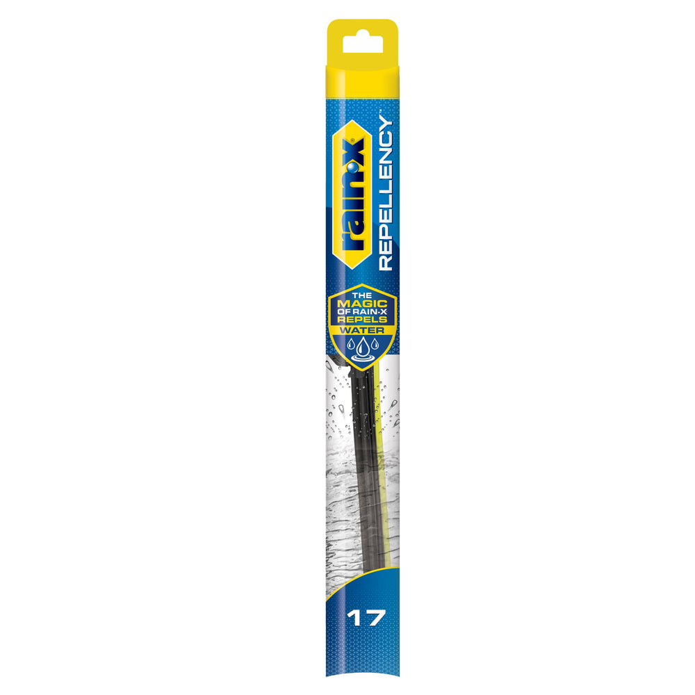 Rain-X front packaging showing 17 inch blade and product benefits