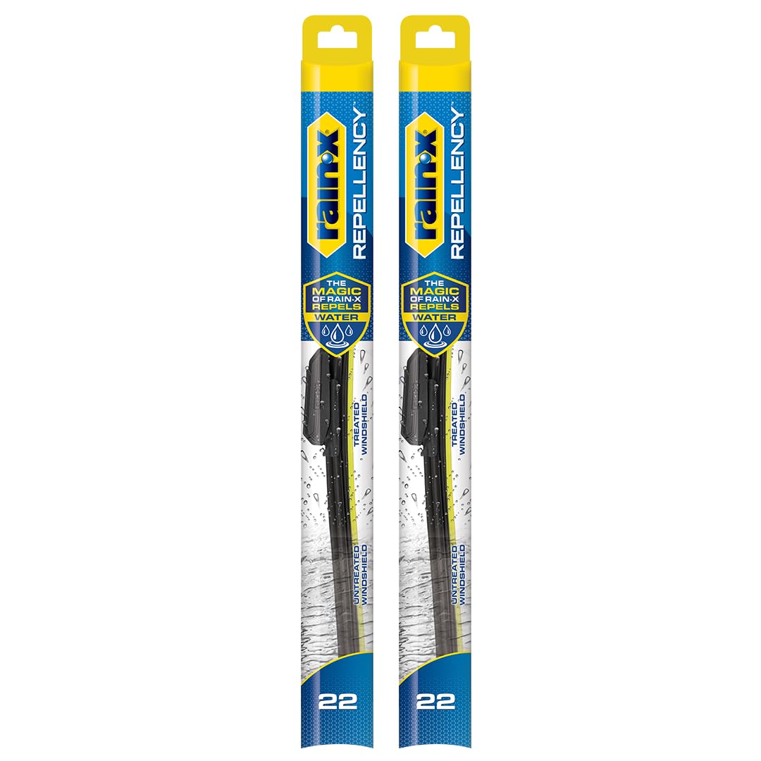 Rain-X front packaging showing 22-inch blades and benefits