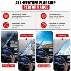 Raintok 14-inch rear blade shown to scale for correct fitment