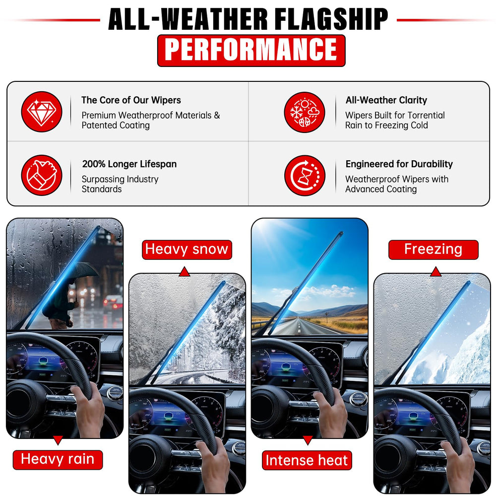 Raintok memory steel spring view for even pressure and consistent windshield contact