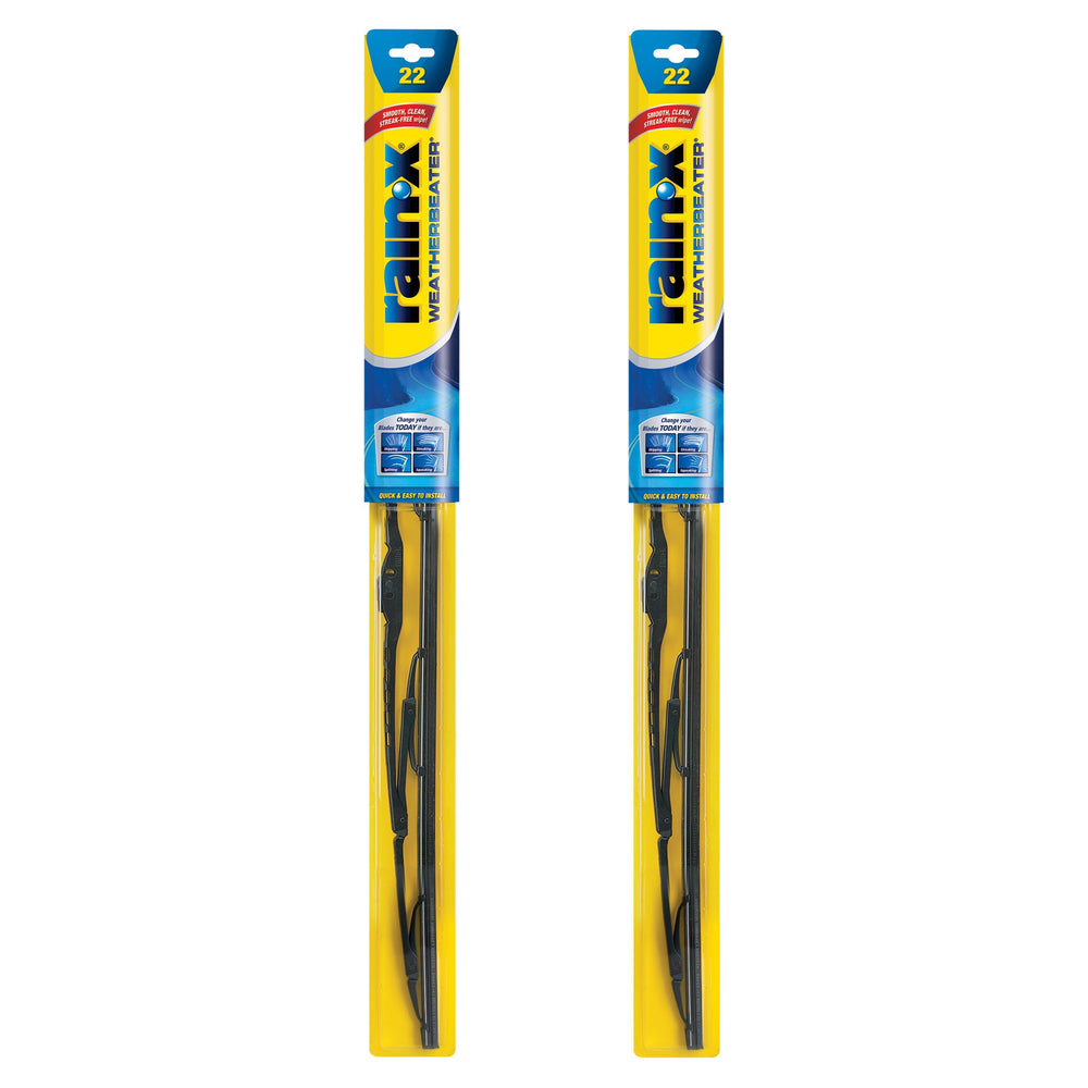 Rain‑X front packaging showing WeatherBeater pair and size for quick recognition