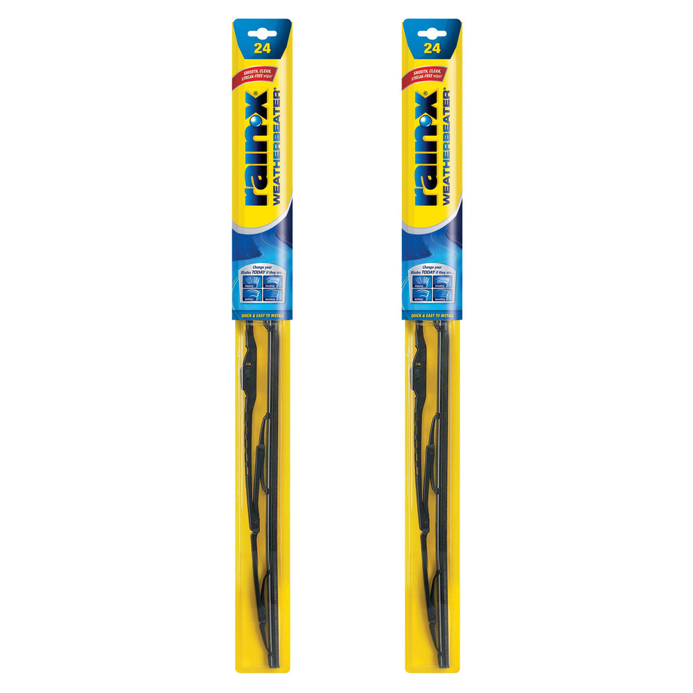 Rain‑X WeatherBeater front packaging showing blade pair and benefits