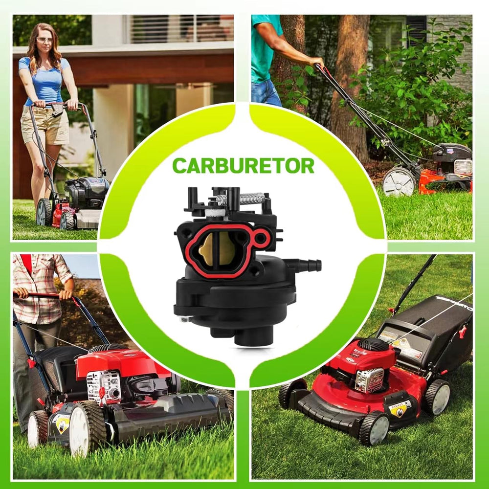 Rakiyada carburetor installed on mower engine demonstrating restored fuel delivery
