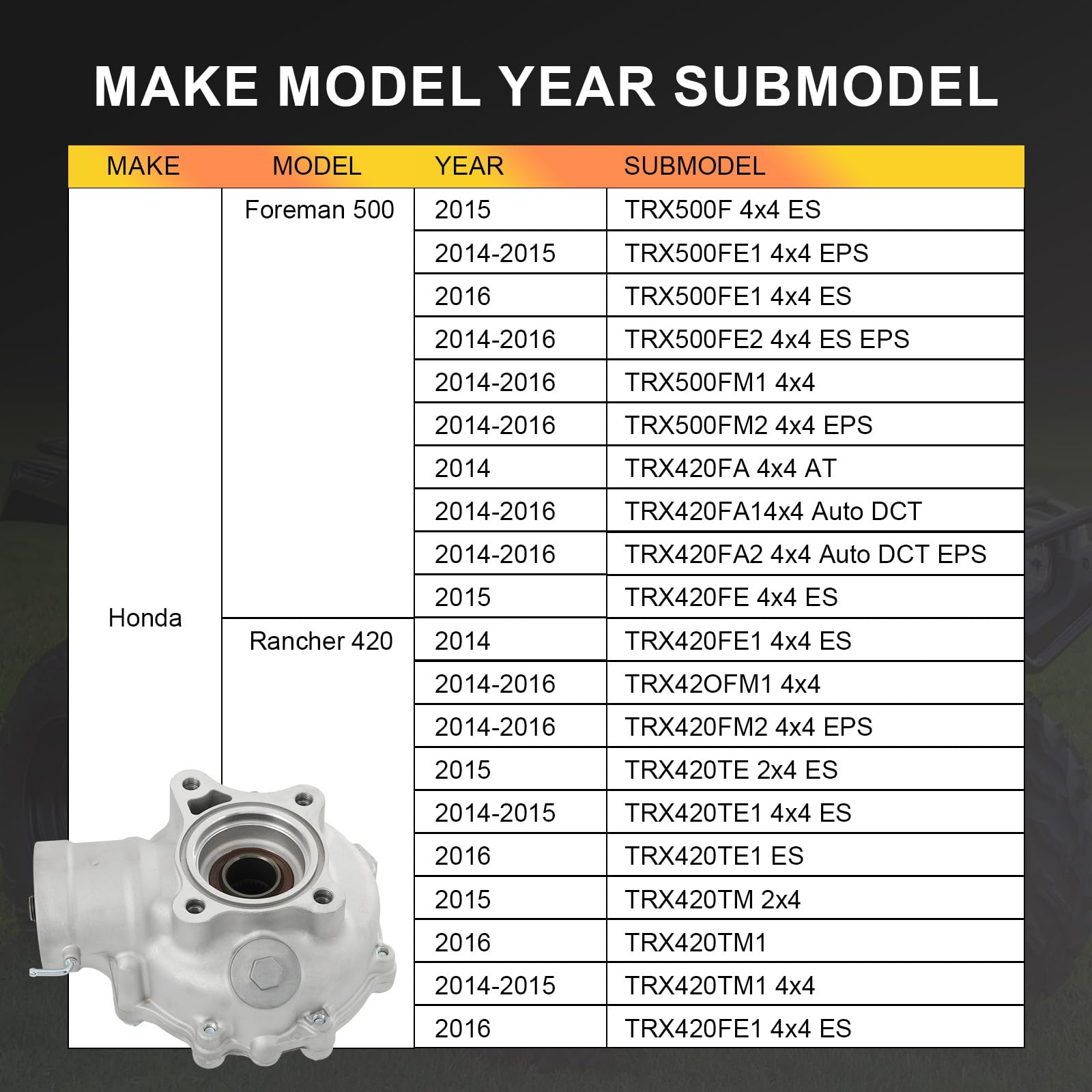 RALBDX side profile with label confirming OEM part match benefit