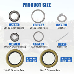 RALZAOTO close-up of bearing cones and races highlighting precision fit and durability