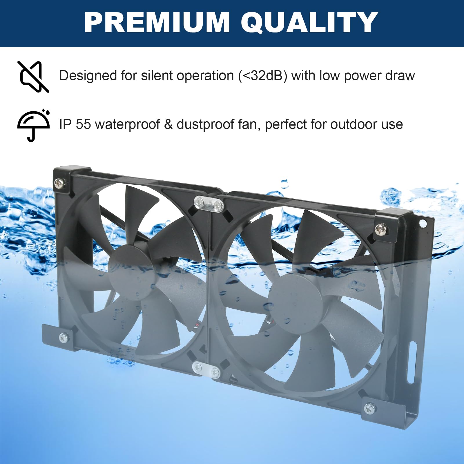 RALZAOTO side profile thin depth, fits shallow RV vent openings