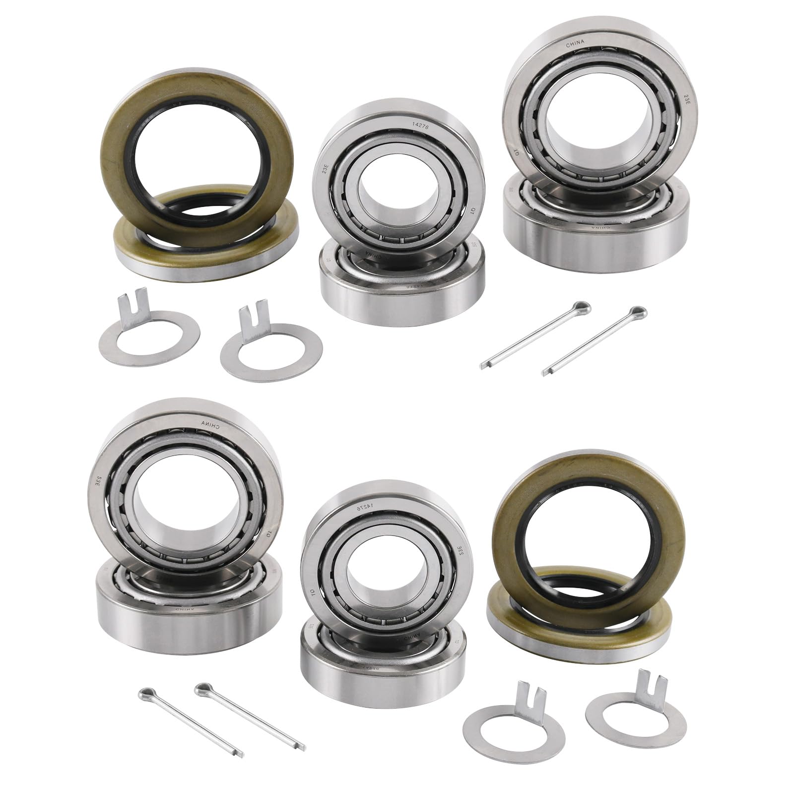 RALZAOTO tang washer and cotter pin close view showing secure castle nut retention