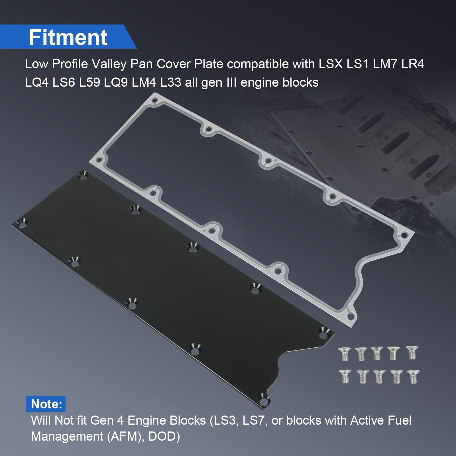RALZAOTO gasket and ten bolts kit displayed for straightforward installation