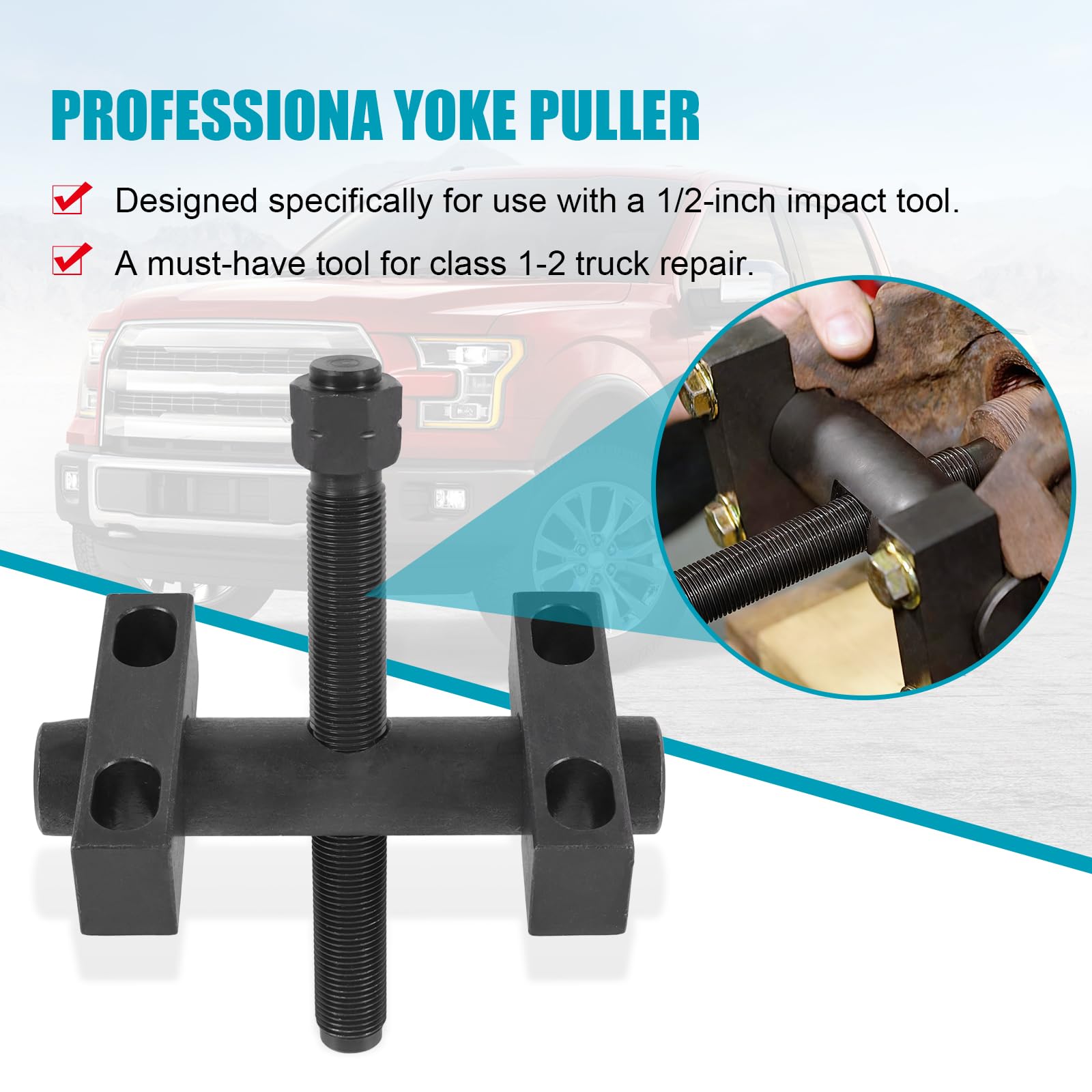 RALZAOTO yoke puller attached to 1/2-inch impact wrench for speed