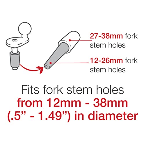 RAM MOUNTS mount beside ruler showing dimensions for fit verification