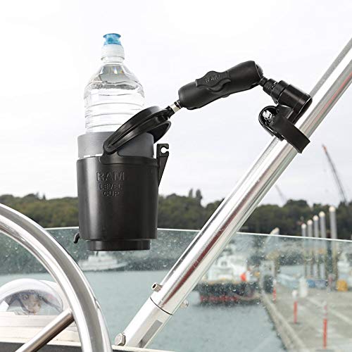 RAM MOUNTS close-up of gimbal and rubber ball for spill reduction