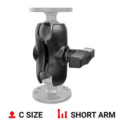 RAM MOUNTS close detail of ball socket demonstrating precise adjustment and secure clamp