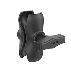 RAM MOUNTS front view of short double socket arm showing compact profile and durable finish