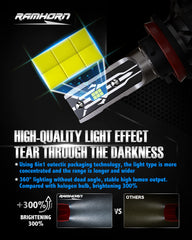 RAMHORN close-up of LED chip detailing precise optics and clarity