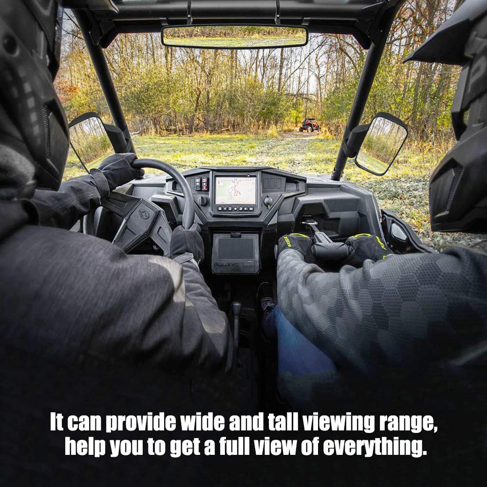 RANSOTO center mirror close-up highlighting ball-joint adjustment for optimized sightlines