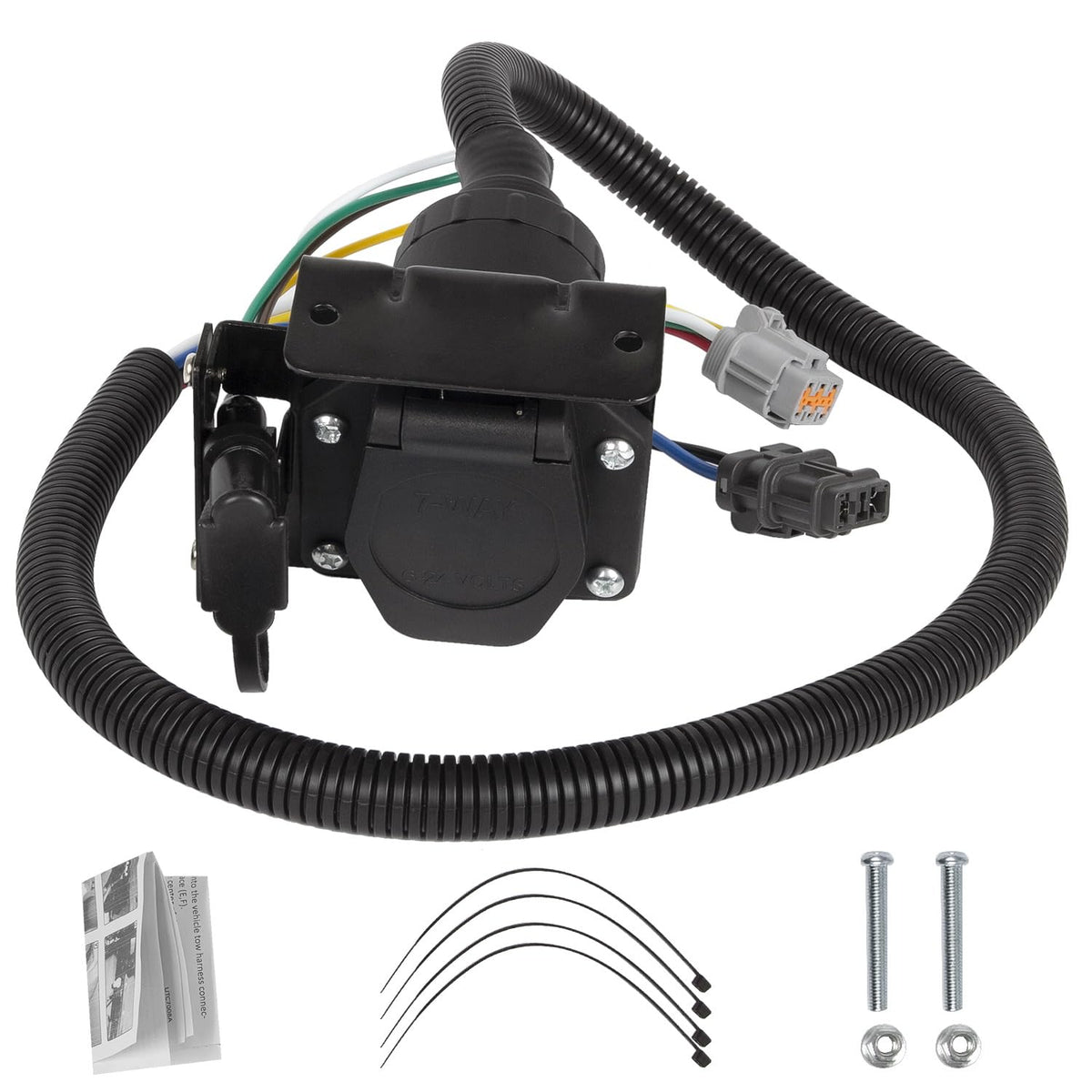 RANSOTO front socket overview showing both 4-way and 7-way connectors for versatile towing