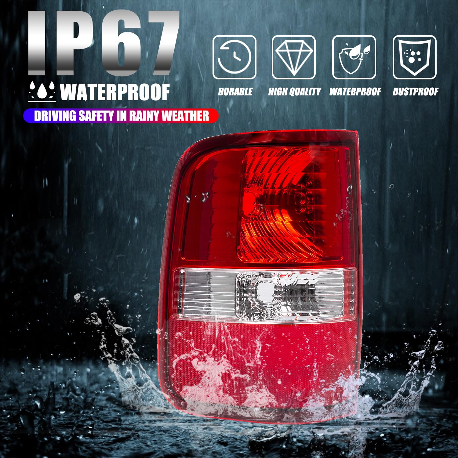 RANSOTO packaged tail light with accessories showing safe delivery and completeness