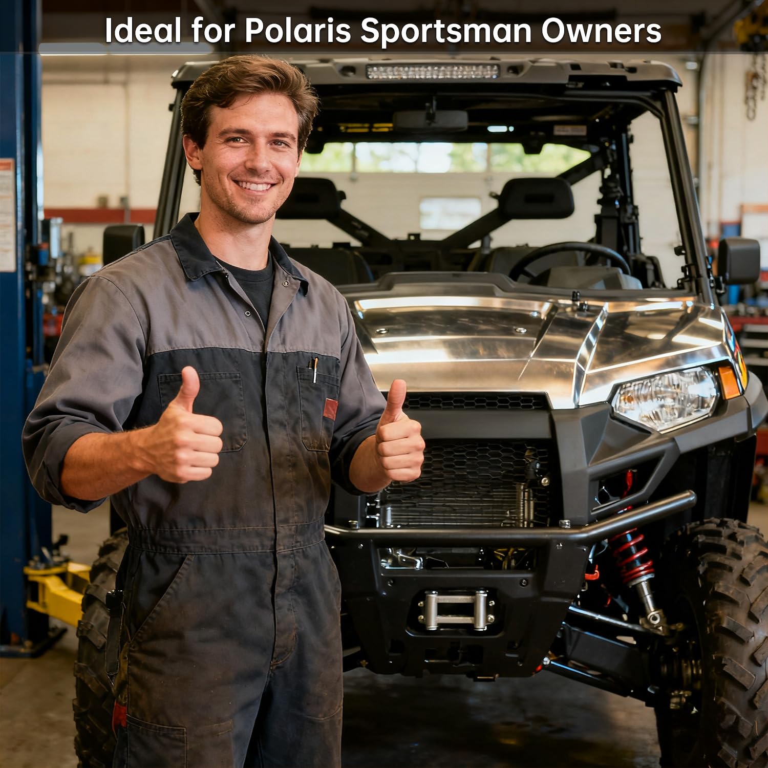RANSOTO-equipped Polaris Sportsman on trail demonstrating improved control