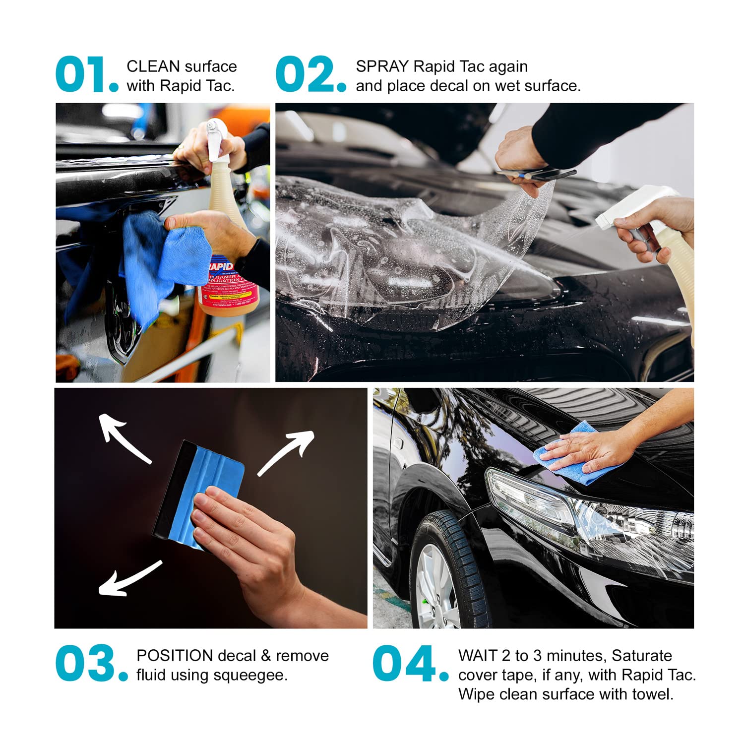 Rapid Tac microfiber towel texture ready for clean, lint-free surface prep