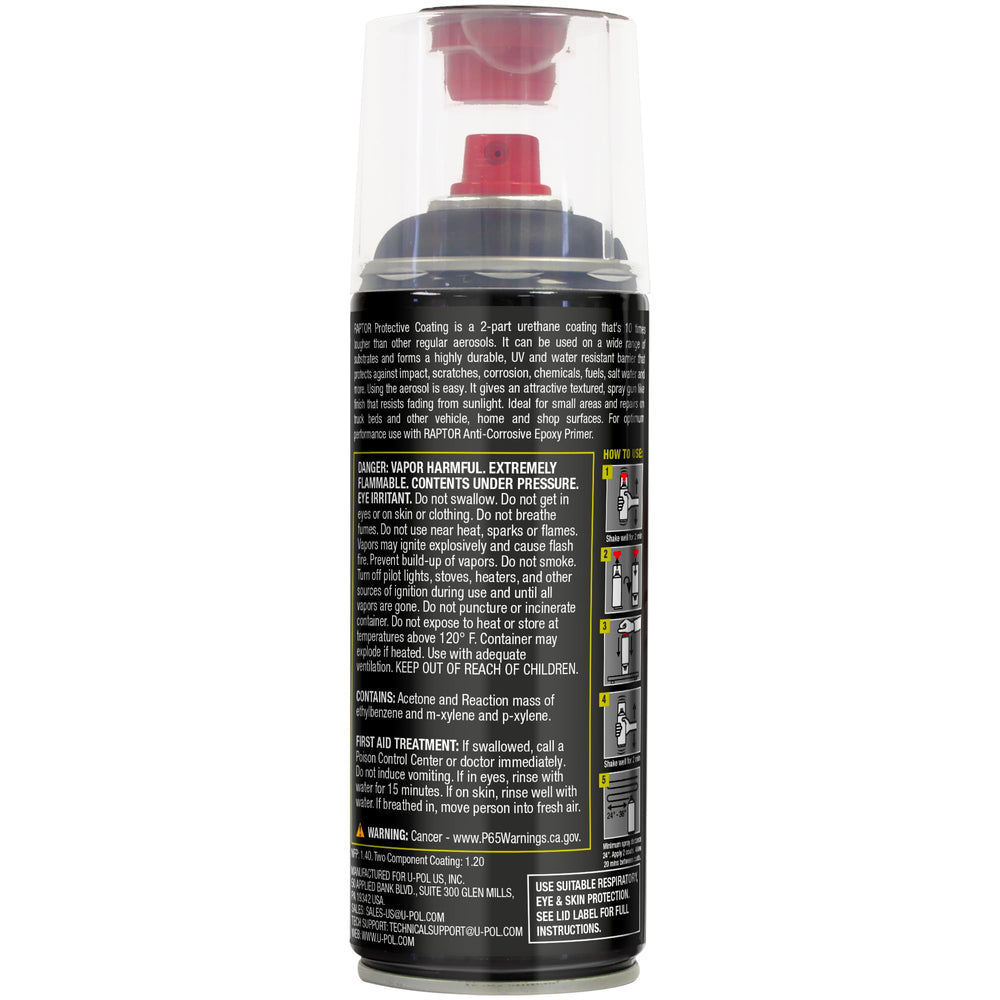 RAPTOR U-POL aerosol on pickup truck in outdoor setting showing weather protection