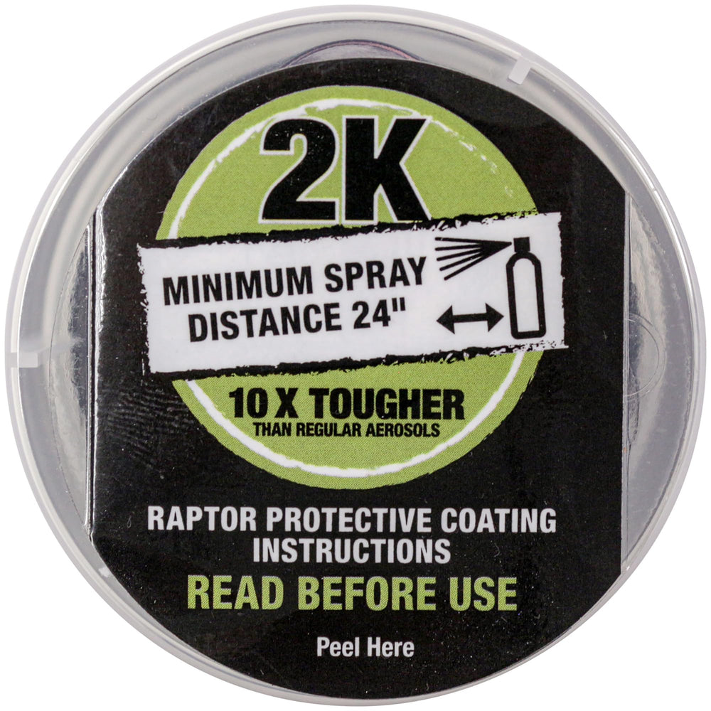 RAPTOR U-POL can held in hand showing 13.2 oz scale and portable convenience
